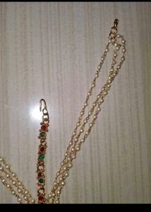 Pearl &amp; Stone Maang Tikka