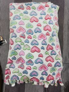 Heart Print Baby Blanket