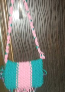 Handmade Macrame Beaded Bag