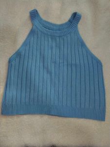 Halter Neck Blue Top