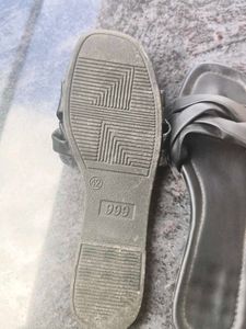 Black And Orange Flipflops