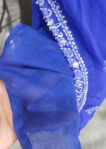 Hand Embroide Chikan Kurti With Peticot