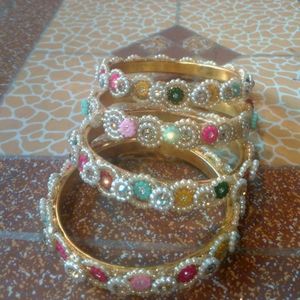Pearl Bangles - Set of 4