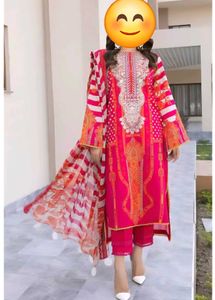 Pink & Orange Salwar Kameez
