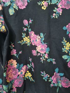 Black Floral Sweatshirt