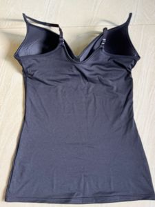 Black Shelf Bra Tank Top