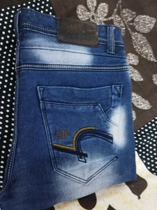 Mens Casual Slim Fit, Navy Blue Jeans