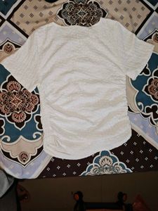 White Textured Top