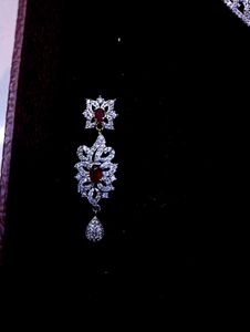Ruby American Diamond Necklace