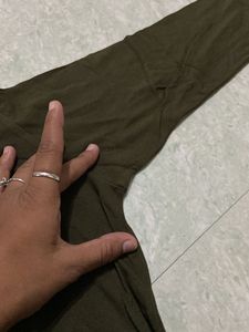 Olive Green T-shirt For Women