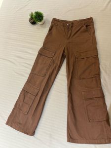 H&amp;m wide cargo trousers