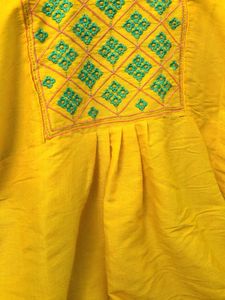 Yellow Embroidered Kurta
