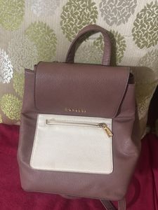 Caprese Backpack - Mauve & Cream