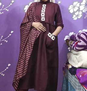Elegant Maroon Kurta Set