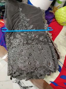 Beautiful Saree Of Two Set Half Velvet