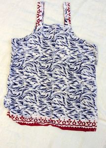 Patterned Sleeveless Kurti top