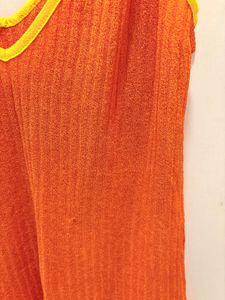 Beautiful Orange Top With Ruffle