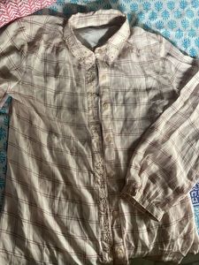 Chiffon Peach Pink Shirt
