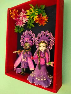 Krishna &amp; Radha Clay Figurines