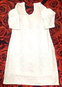 Embroidered White Kurta Set