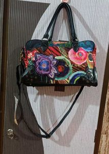Colorful Embroidered Satchel