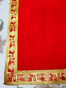Aasan Chowki Red Cloth