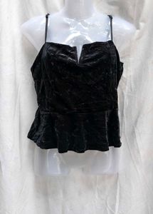 152310. Velvet Peplum Cami Top