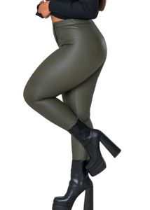 Zara Olive Leather Pant New With Tag 28 30