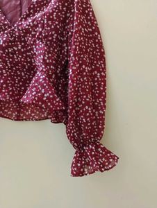 Maroon Crop Top For Sale