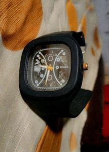 Analog Black Dial Strap Watch Boys And Girllorenz