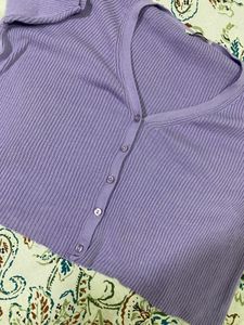 Cute Purple Knit Top