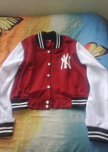 Red &amp; White Varsity Jacket