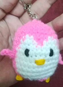 Handmade Crochet Penguin 🐧 Keychain