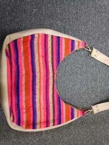 Striped Hobo Bag