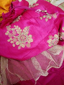 Lehanga Blouse Bottm Dupata  With Cancan