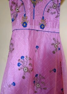 Pink With Blue Colour Chudidhar Top 3