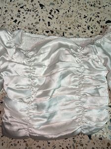 White Satin Pajama Set