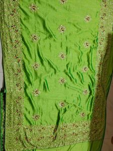 Green Embroidered Saree🎊🎊🎉🥳