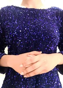 Royal Blue Full Sleeves Dress 👗