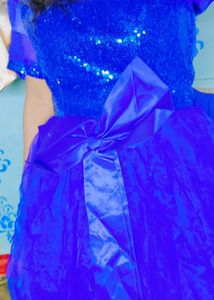 Royal Blue Tulle Gown