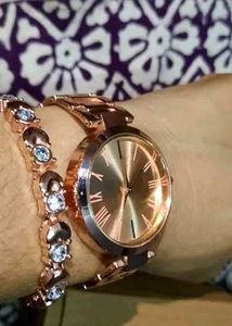 Beautiful Watch And Bracelet Combo Set