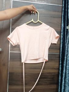 Peachy Tied Up Crop Top