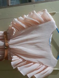 Pink Ruffle Sleeve Dress