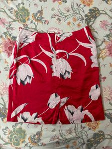 ⋆. 𐙚 y2k chinese red floral miniskirt ⋆. 𐙚 ˚