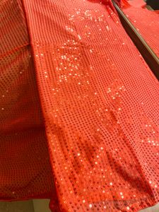 🩷coral peachish pink Sequin saree🩷