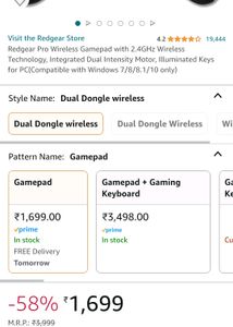 With Invoice Redgear Wireless Gamepad
