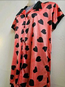 Heart Print Sleep Shirt