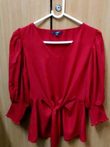 Elegant Bright Red Top