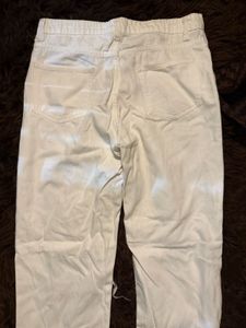 Slash knee White Jeans