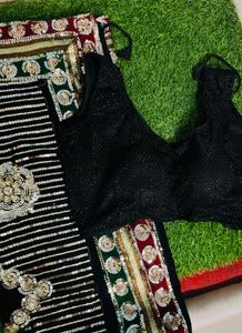 Beautiful 🖤 Black PartyWear Saree With Blouse